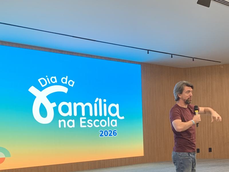 William Borghetti no Dia da Família na Escola, no SESI de Joinville